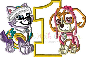 Pup Patrol Skye Everi One Applique Design Pup Patrol Skye Everi One Applique Design