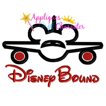 Disney Bound Mr Mouse Airplane Saying Applique Design Disney Bound Mr Mouse Airplane Saying Applique Design