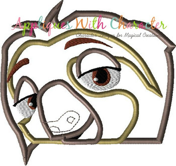 Zoo Sloth Peeker Applique Design Zoo Sloth Peeker Applique Design
