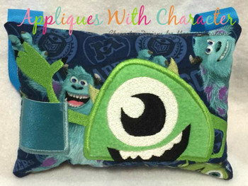 Green One Eyed Monster Peeker Applique Design Green One Eyed Monster Peeker Applique Design