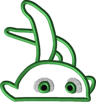 Sun Bunny Green Peeker Applique Design Sun Bunny Green Peeker Applique Design