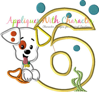 Bubble Puppy SIX Applique Design Bubble Puppy SIX Applique Design