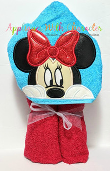 Miss Mouse Peeking Face Applique Design Miss Mouse Peeking Face Applique Design