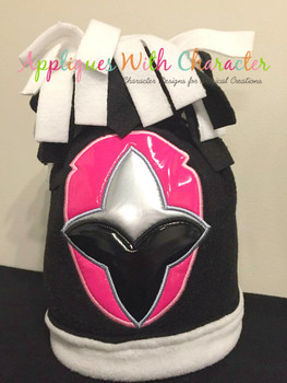 Ninja Pink Helmet Applique Design Ninja Pink Helmet Applique Design