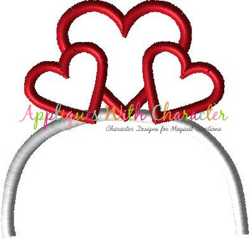 Hearts Headband Applique Design Hearts Headband Applique Design
