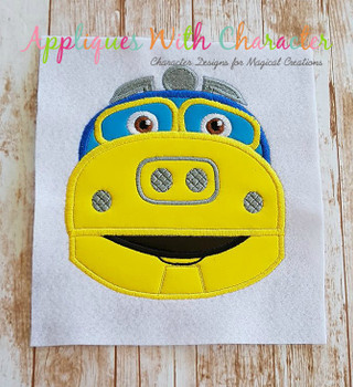 Chug Yellow Train Applique Design Chug Yellow Train Applique Design