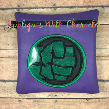 Green Fist Symbol Applique Design Green Fist Symbol Applique Design