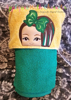 Jo Rainbow Hair Peeker Applique Design Jo Rainbow Hair Peeker Applique Design