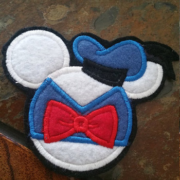 Don Duck Mr Mouse Ears Head Applique Design Don Duck Mr Mouse Ears Head Applique Design