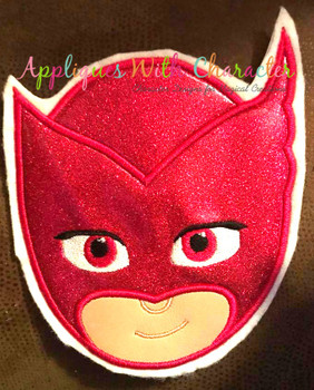 Hero Masked Owl Applique Design Hero Masked Owl Applique Design