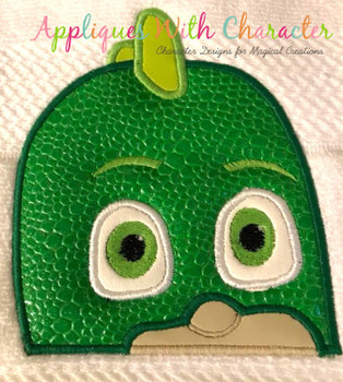 Hero Masked Gekko Peeker Applique Design Hero Masked Gekko Peeker Applique Design