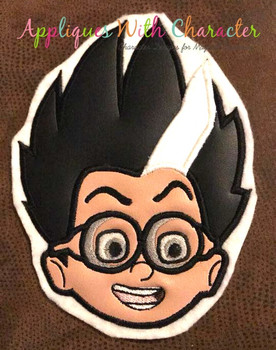 Hero Masked Villian Applique Design Hero Masked Villian Applique Design