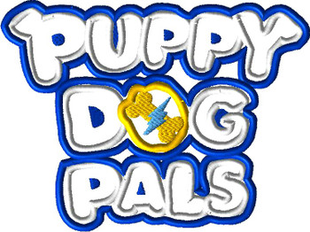 Puppy Friends Logo Applique Design Puppy Friends Logo Applique Design