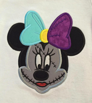 Miss Mouse Sally Face Halloween Applique Design Miss Mouse Sally Face Halloween Applique Design