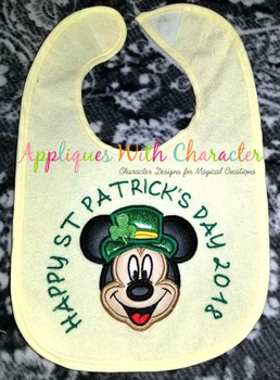 Mr. Mouse St. Patrick's Day Applique Design Mr. Mouse St. Patrick's Day Applique Design