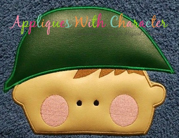 Army Man Peeker Applique Design Army Man Peeker Applique Design