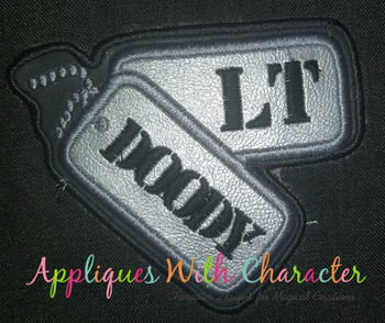 Dog Tags Patch Military Applique Design Dog Tags Patch Military Applique Design