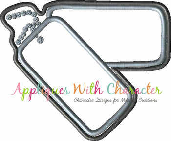 Dog Tags Patch Military Applique Design Dog Tags Patch Military Applique Design