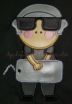 Air Force Man with Dog Tags Applique Design Air Force Man with Dog Tags Applique Design