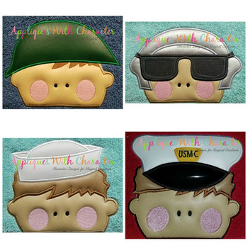 Military Peeker Applique Design Set Military Peeker Applique Design Set