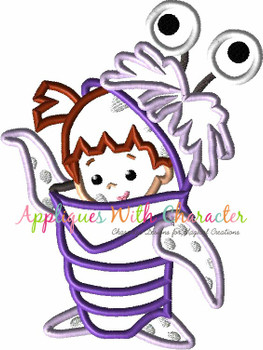 Monsters Little Girl Applique Design Monsters Little Girl Applique Design