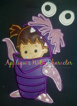 Monsters Little Girl Applique Design Monsters Little Girl Applique Design