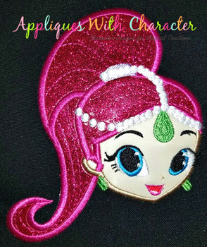 Shimmer Full Face Applique Design Shimmer Full Face Applique Design
