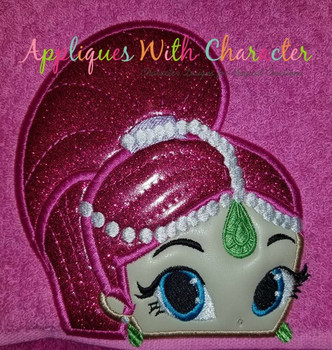 Shimmer Peeker Applique Design Shimmer Peeker Applique Design
