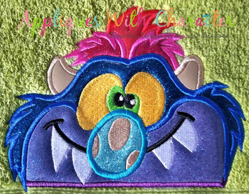 Pet Monster Peeker Applique Design Pet Monster Peeker Applique Design