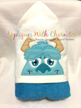 Blue Monster Peeker Applique Design Blue Monster Peeker Applique Design