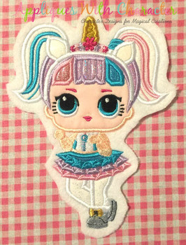 Unicorn Doll Applique Design Unicorn Doll Applique Design