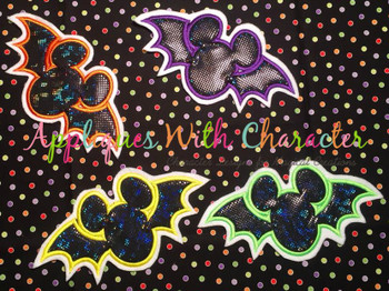 Mr Mouse Bat Halloween Applique Design Mr Mouse Bat Halloween Applique Design