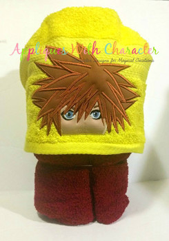 Kingdom Harts Sora Peeker Applique Design Kingdom Harts Sora Peeker Applique Design