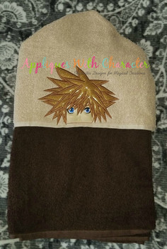 Kingdom Harts Sora Peeker Applique Design Kingdom Harts Sora Peeker Applique Design