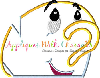 Beauty Teacup Peeker Applique Design Beauty Teacup Peeker Applique Design