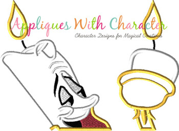 Beauty Candleabra Peeker Applique Design Beauty Candleabra Peeker Applique Design