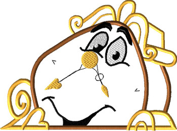 Beauty Clock Peeker Applique Design Beauty Clock Peeker Applique Design