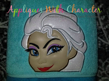 Frozen Elsa Peeker Applique Design Frozen Elsa Peeker Applique Design