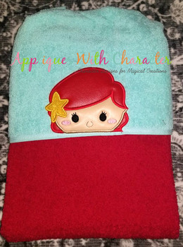 Mermaid Peeker Applique Design Mermaid Peeker Applique Design