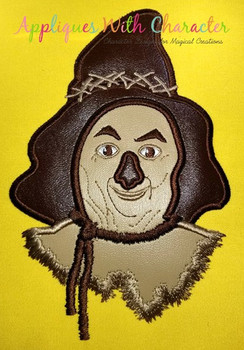 Wizard of Ozz Scarecrow Full Face Applique Design Wizard of Ozz Scarecrow Full Face Applique Design