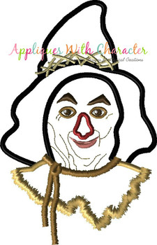 Wizard of Ozz Scarecrow Full Face Applique Design Wizard of Ozz Scarecrow Full Face Applique Design