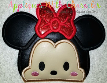 Miss Mouse Tsum Peeker Applique Design Miss Mouse Tsum Peeker Applique Design