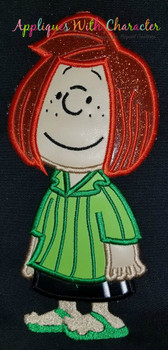 Peanuts Peppermint Patty Applique Design Peanuts Peppermint Patty Applique Design