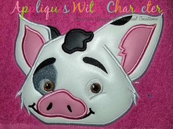 Island Girl Pua Pig Peeker Applique Design Island Girl Pua Pig Peeker Applique Design