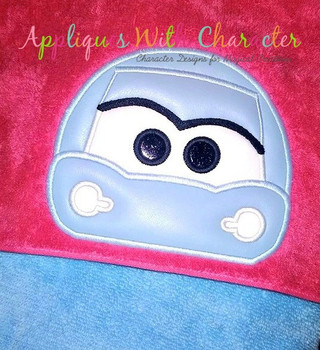 Cars Salley Race Car Peeker Applique Design Cars Salley Race Car Peeker Applique Design