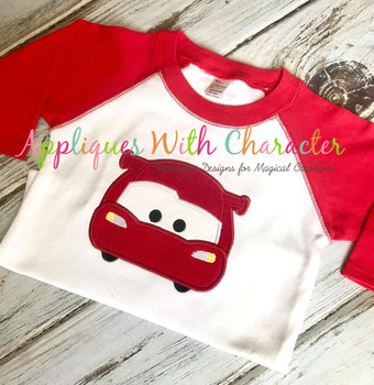 Cars Lighty Race Car Peeker Applique Design Cars Lighty Race Car Peeker Applique Design
