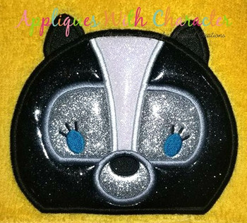 Bambie Flower Skunk Peeker Applique Design Bambie Flower Skunk Peeker Applique Design