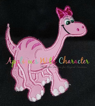 Good Dinosaur Girl Applique Design Good Dinosaur Girl Applique Design