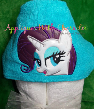 MLP Rarity Unicorn Pony Peeker Applique Design MLP Rarity Unicorn Pony Peeker Applique Design