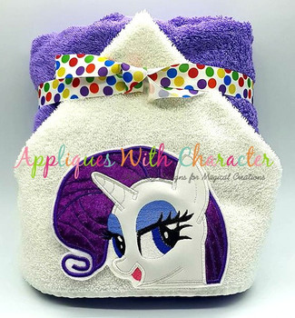 MLP Rarity Unicorn Pony Peeker Applique Design MLP Rarity Unicorn Pony Peeker Applique Design